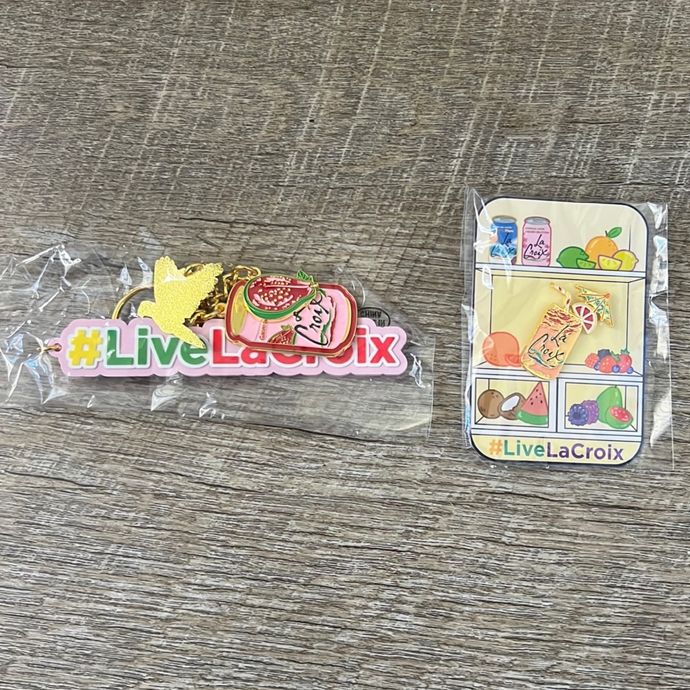 LaCroix Keychain & Pin Bundle !